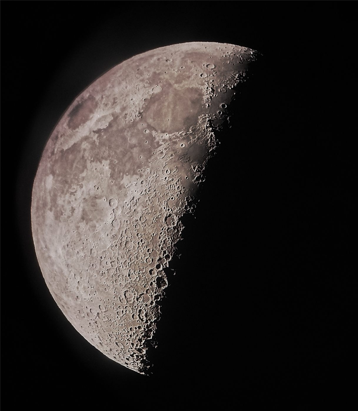The Moon through a telescope