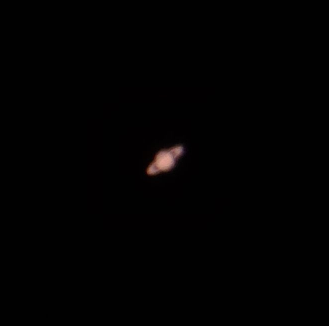 Saturn through a telescope